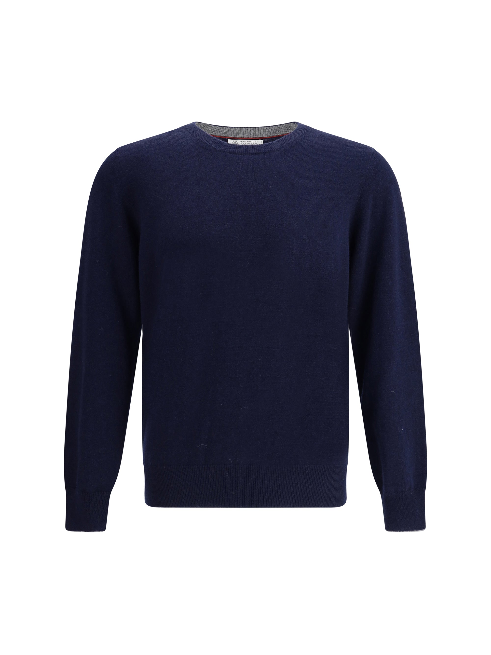 Brunello Cucinelli Cashmere Crew Neck Sweater — Navy