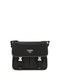 Prada Re-Nylon and Saffiano Shoulder Bag — Black