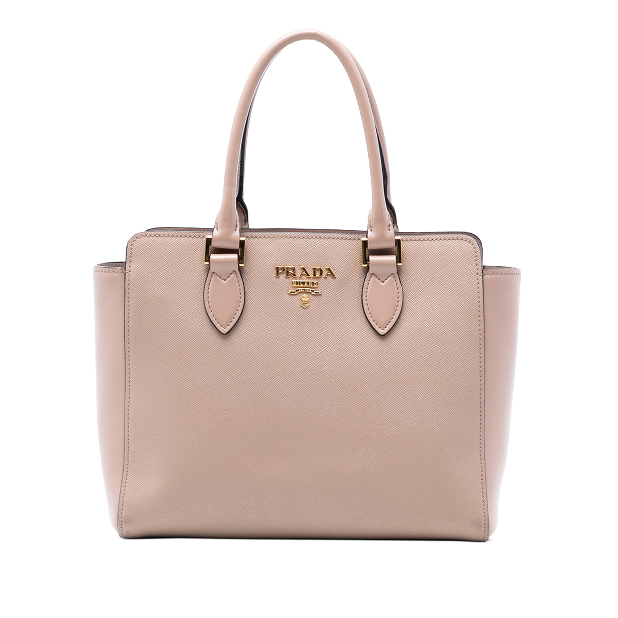 Soft Calf Trimmed Saffiano Lux Open Convertible Tote