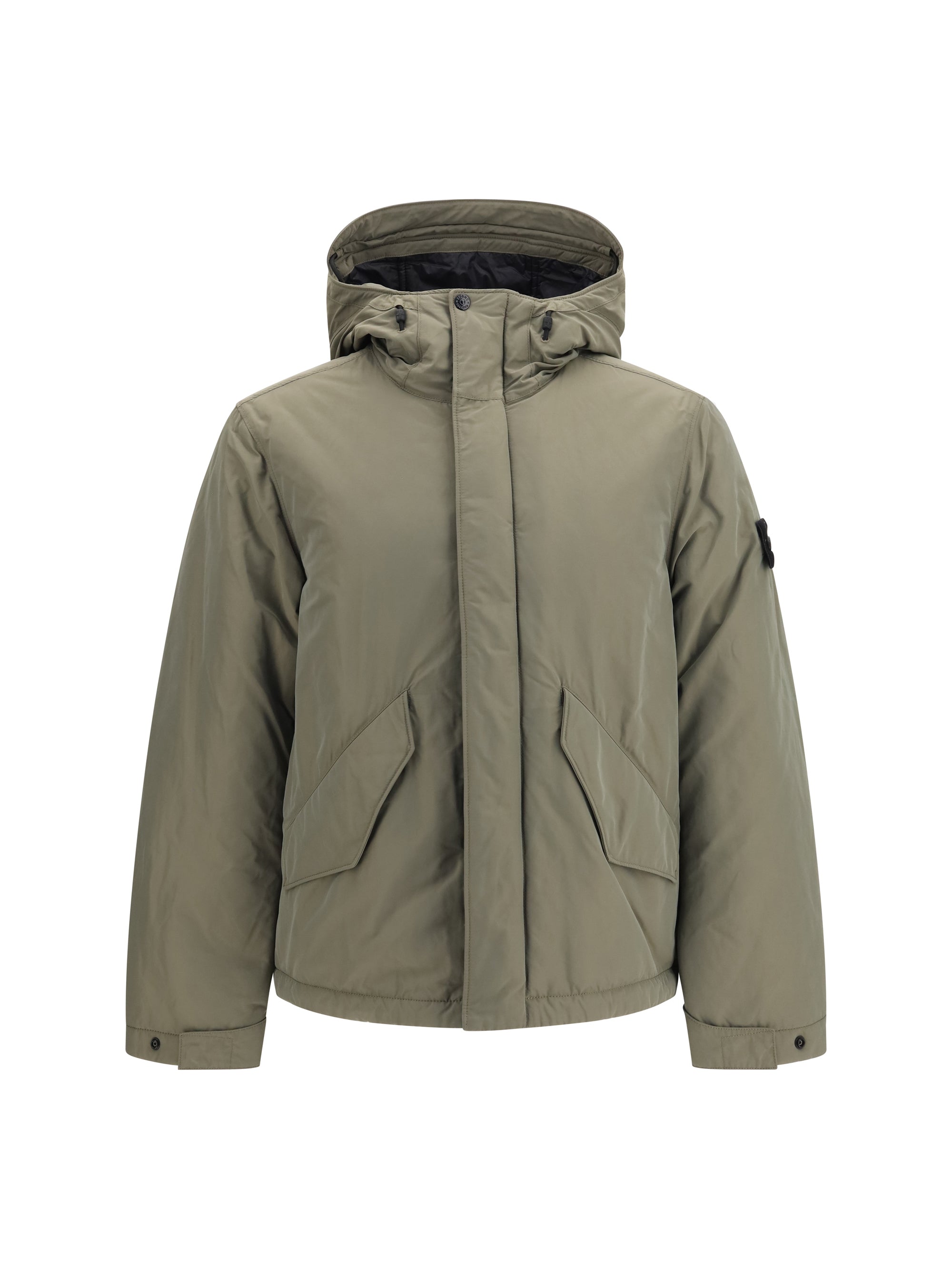 Stone Island Padded Micro Twill Jacket — Green