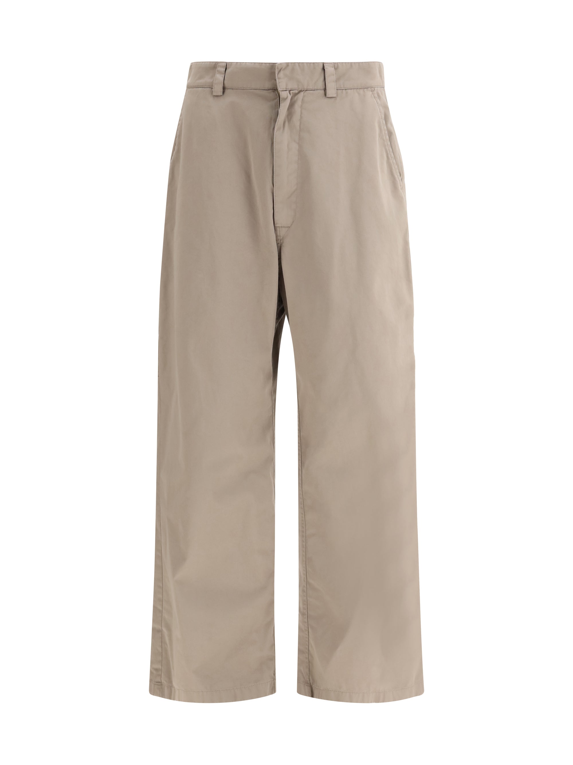 Balenciaga Cotton Workwear Trousers — Beige
