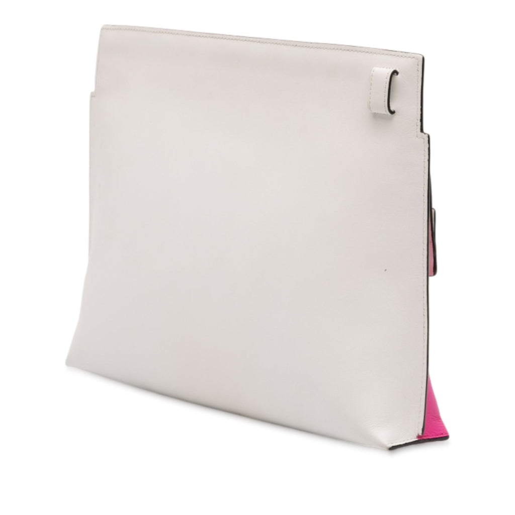 Bicolor Leather Anagram T Pouch