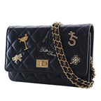 Quilted Aged Calfskin Reissue 2.55 Lucky Charms Wallet On Chain