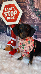 Christmas Dachshunds Bandana - Tie on