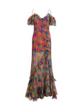 Etro Silk Chiffon Paisley Dress — Multicolor
