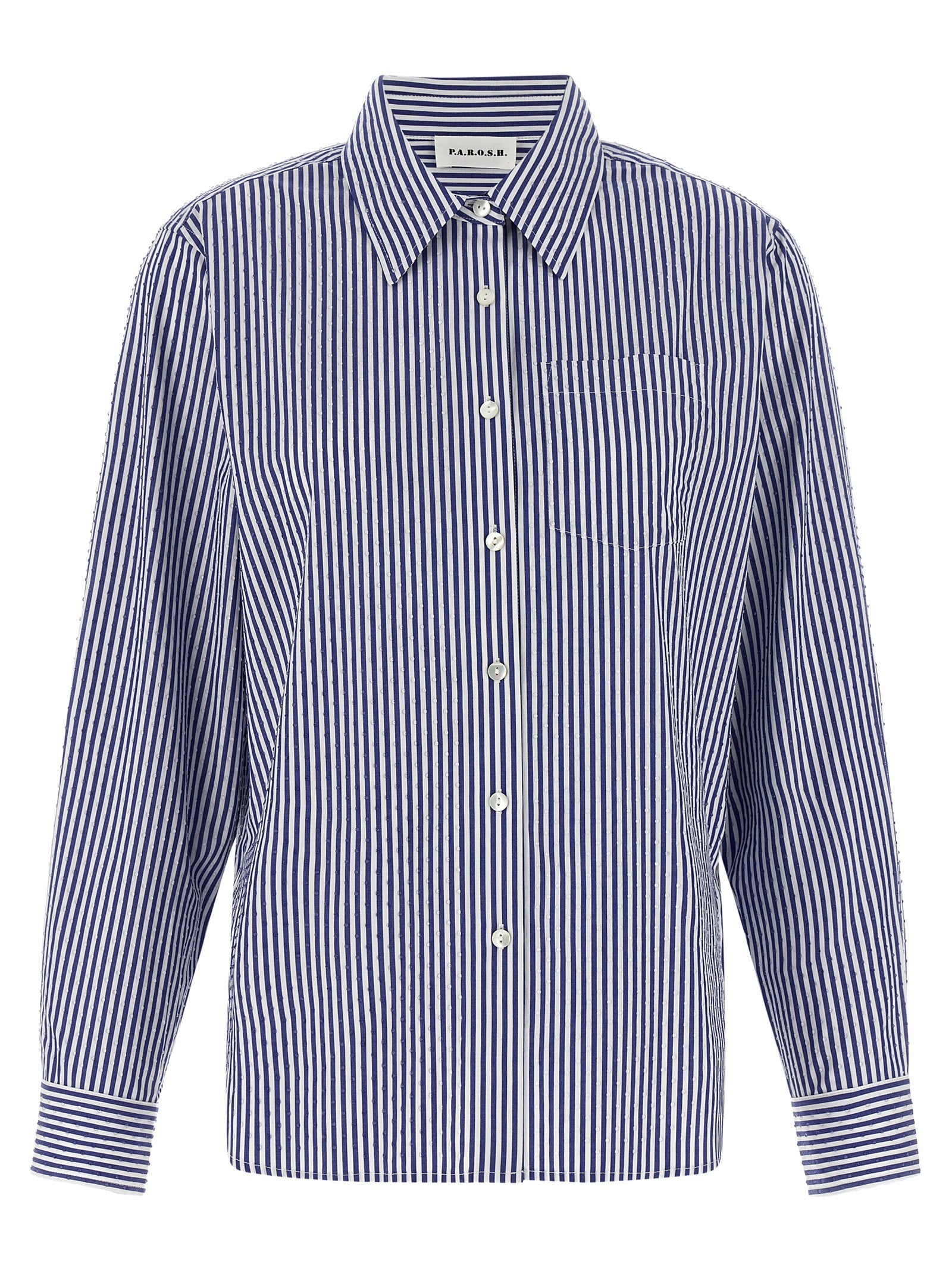 P.A.R.O.S.H. Cashine Shirt — Navy