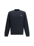 Fred Perry Logo Crew Neck Sweatshirt — Black