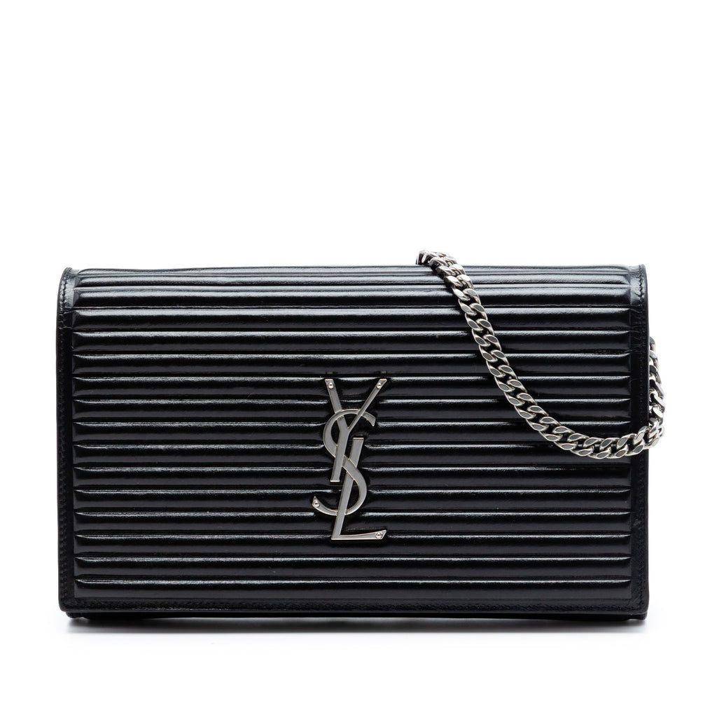 Medium Horizontal Quilted Calfskin Monogram Kate Crossbody