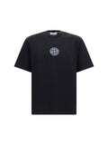 Stone Island Logo-Embroidered Compass T-Shirt — Black