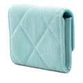 Quilted Denim 19 Card Holder with Chain