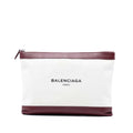 M Canvas Navy Clip Clutch