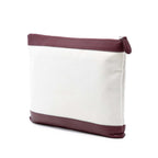 M Canvas Navy Clip Clutch