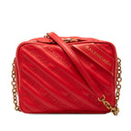 Calfskin Allover Logo Blanket Reporter XS Crossbody
