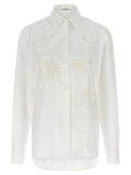 Ermanno Scervino Embroidered Cotton Poplin Blouse — White