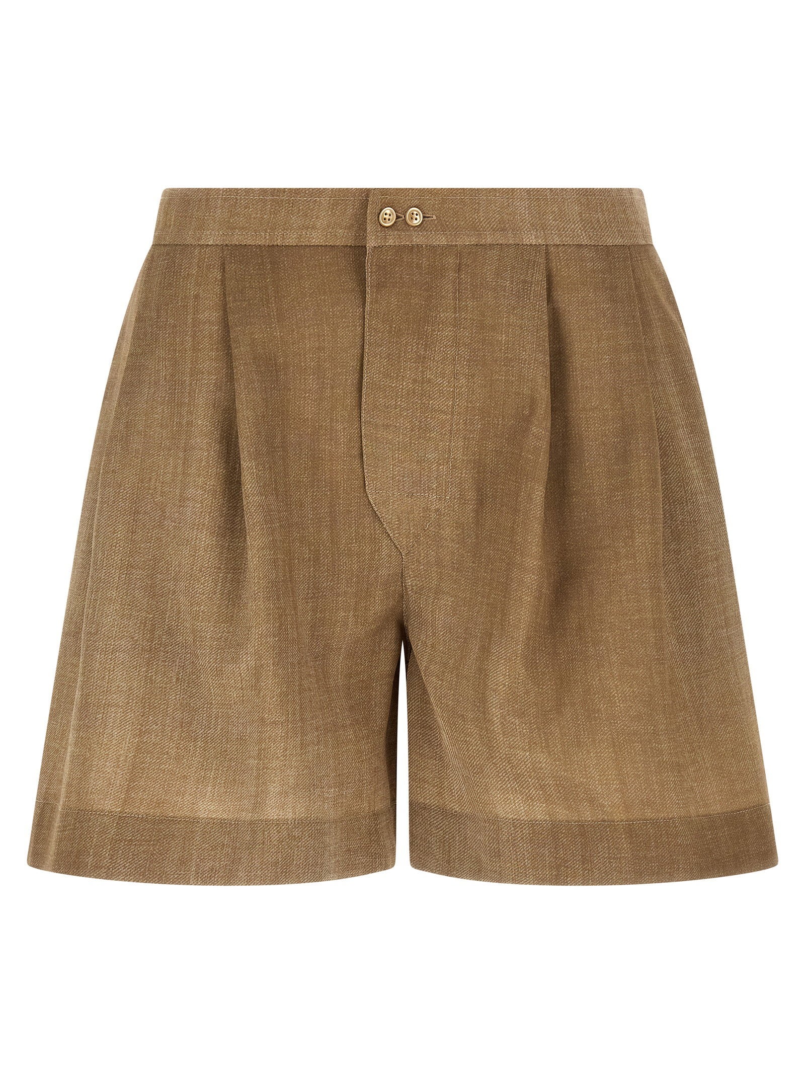 Ermanno Scervino Marocain Shorts — Sand