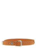 Ermanno Scervino Leather with Metal Coin Appliqué Belt — Tan