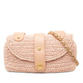 CC Woven Raffia Flap