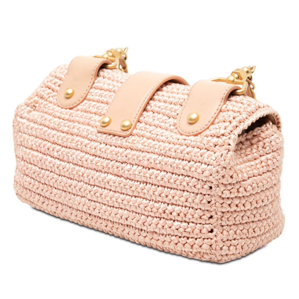 CC Woven Raffia Flap