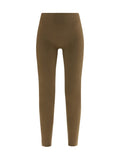 Wolford Seamless Warp-Knit Leggings — Brown