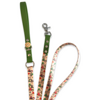 Christmas Dachshunds - Handmade Vegan Leather Dog Leash - Green