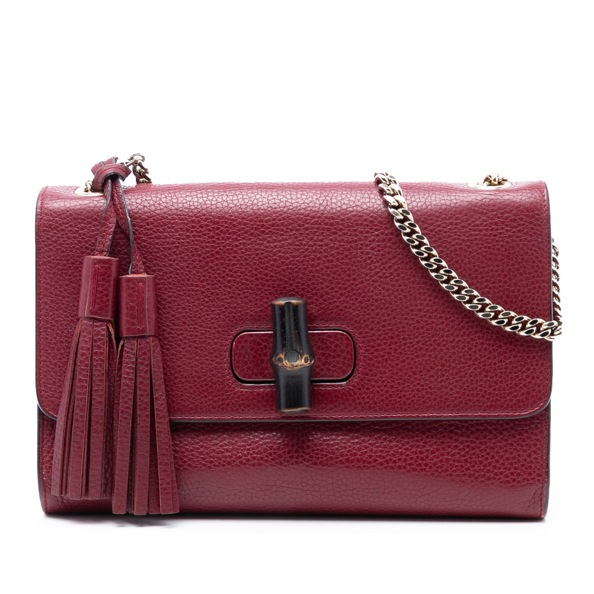 Medium Leather Miss Bamboo Crossbody