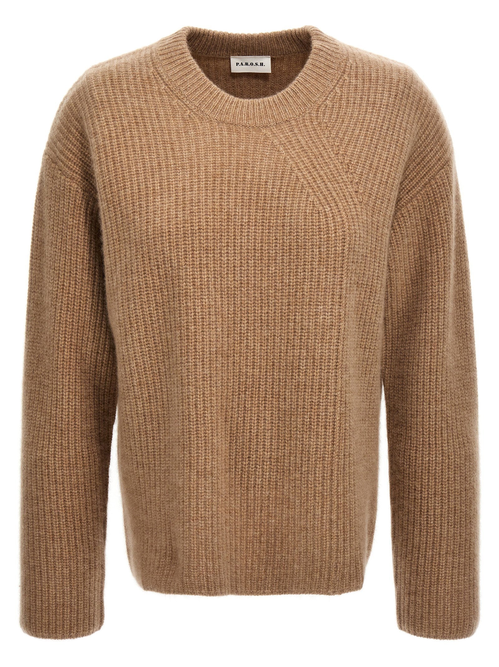 P.A.R.O.S.H. Cashmere Crewneck Sweater — Beige