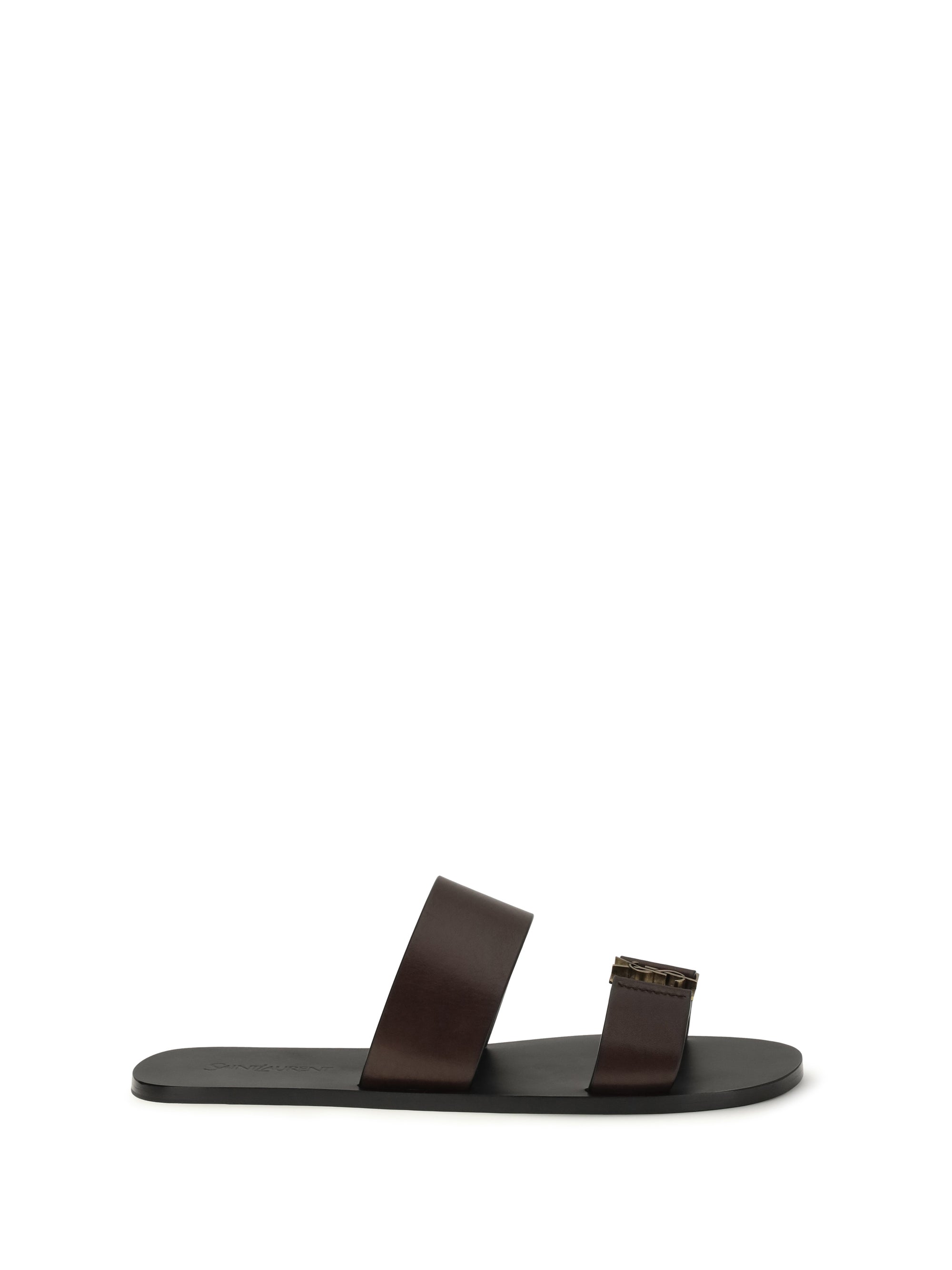 Saint Laurent Babylone Sandals — Brown