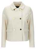 Kiton Double-Breasted Wool Jacket — Cream