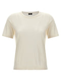 Kiton Silk-Cashmere Blend T-shirt — Cream