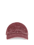 Golden Goose GUP02837P002734 Embroidered Logo Baseball Cap — Red