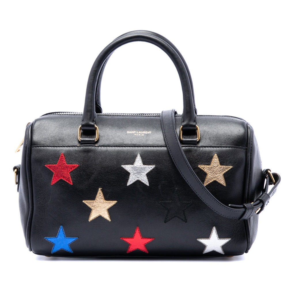 Baby Leather Star Patchwork Classic Duffle Satchel