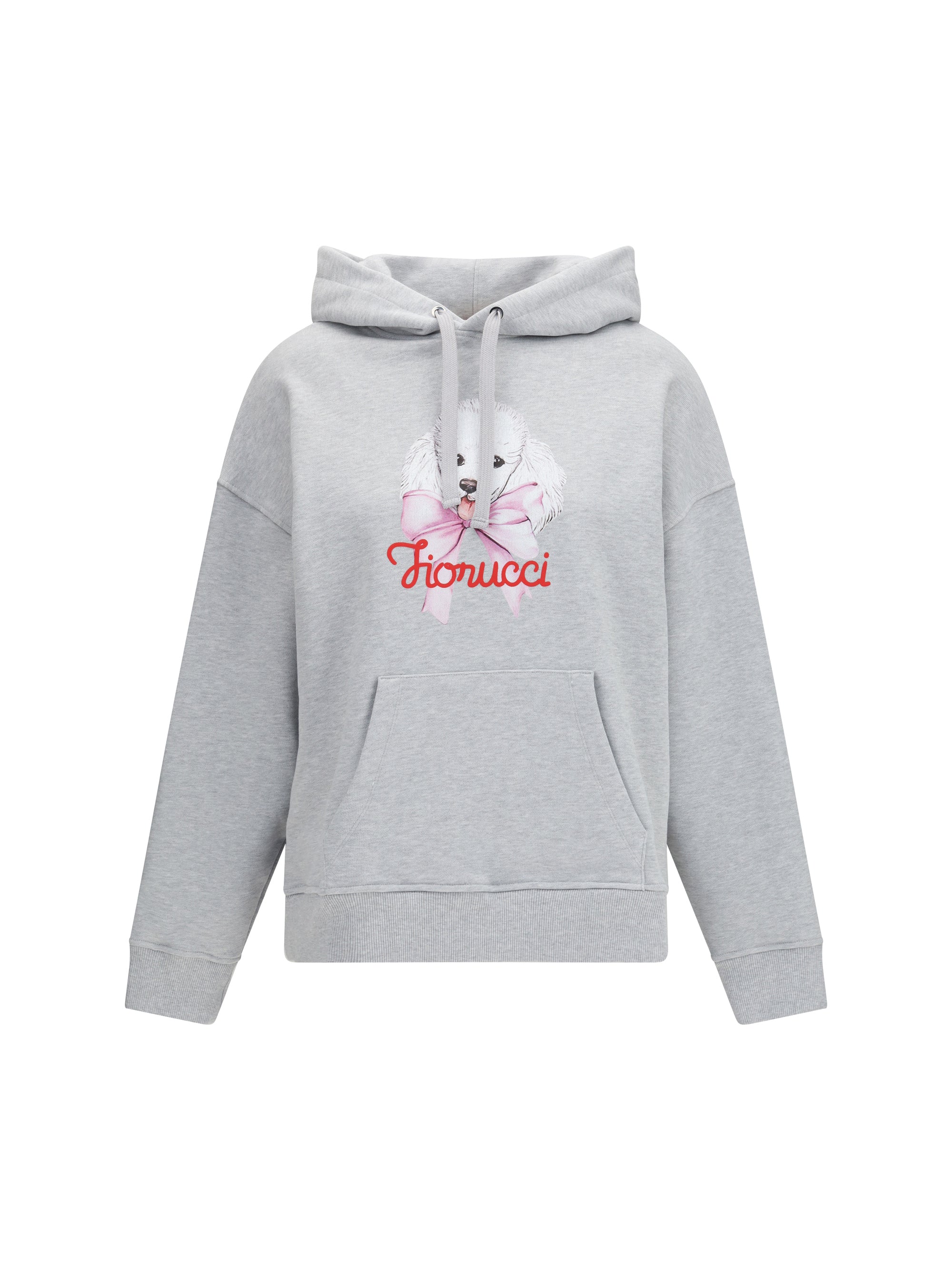 Fiorucci Poodle-Print Hoodie — Gray