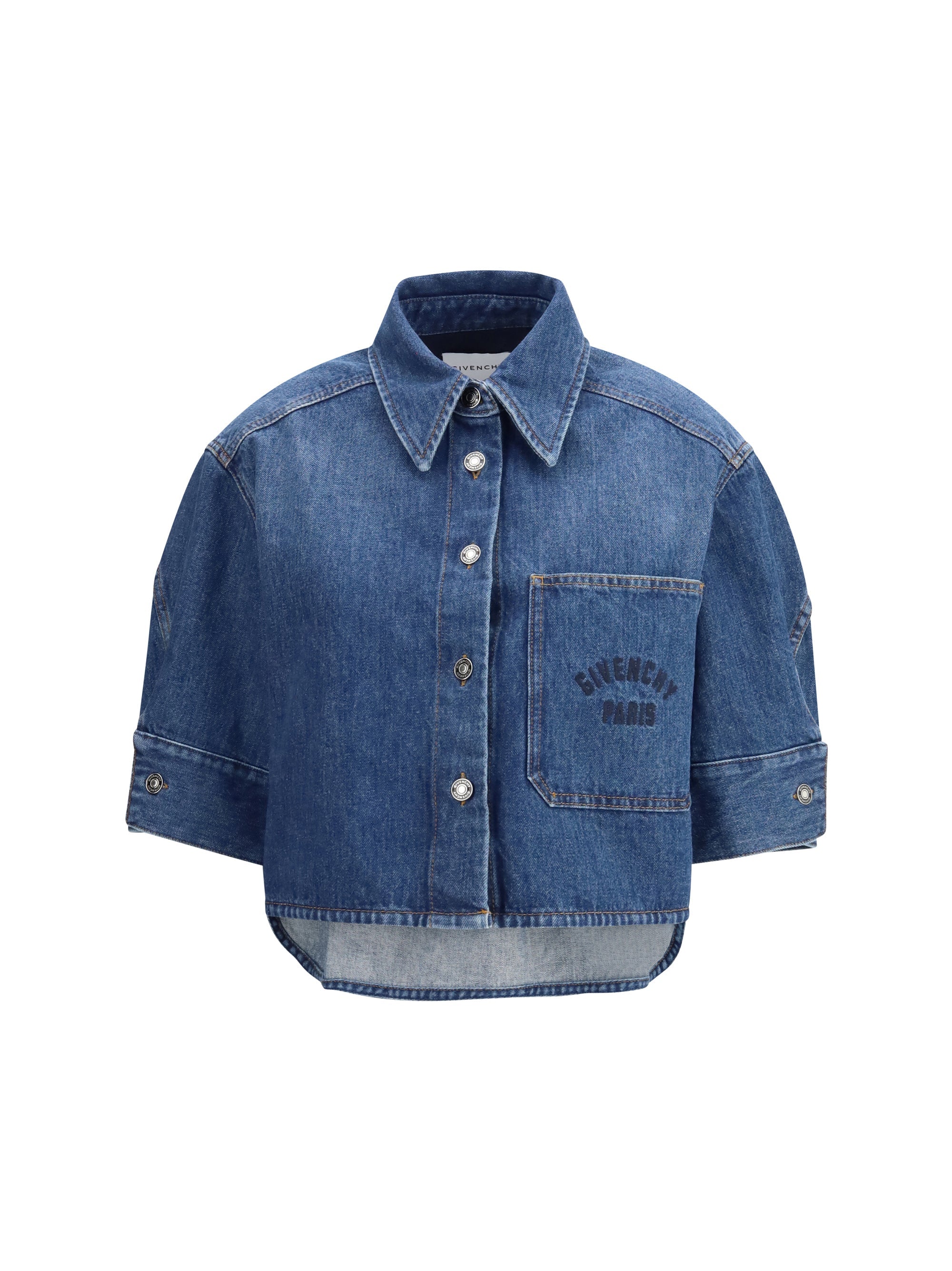 Givenchy Paris Denim Shirt — Blue