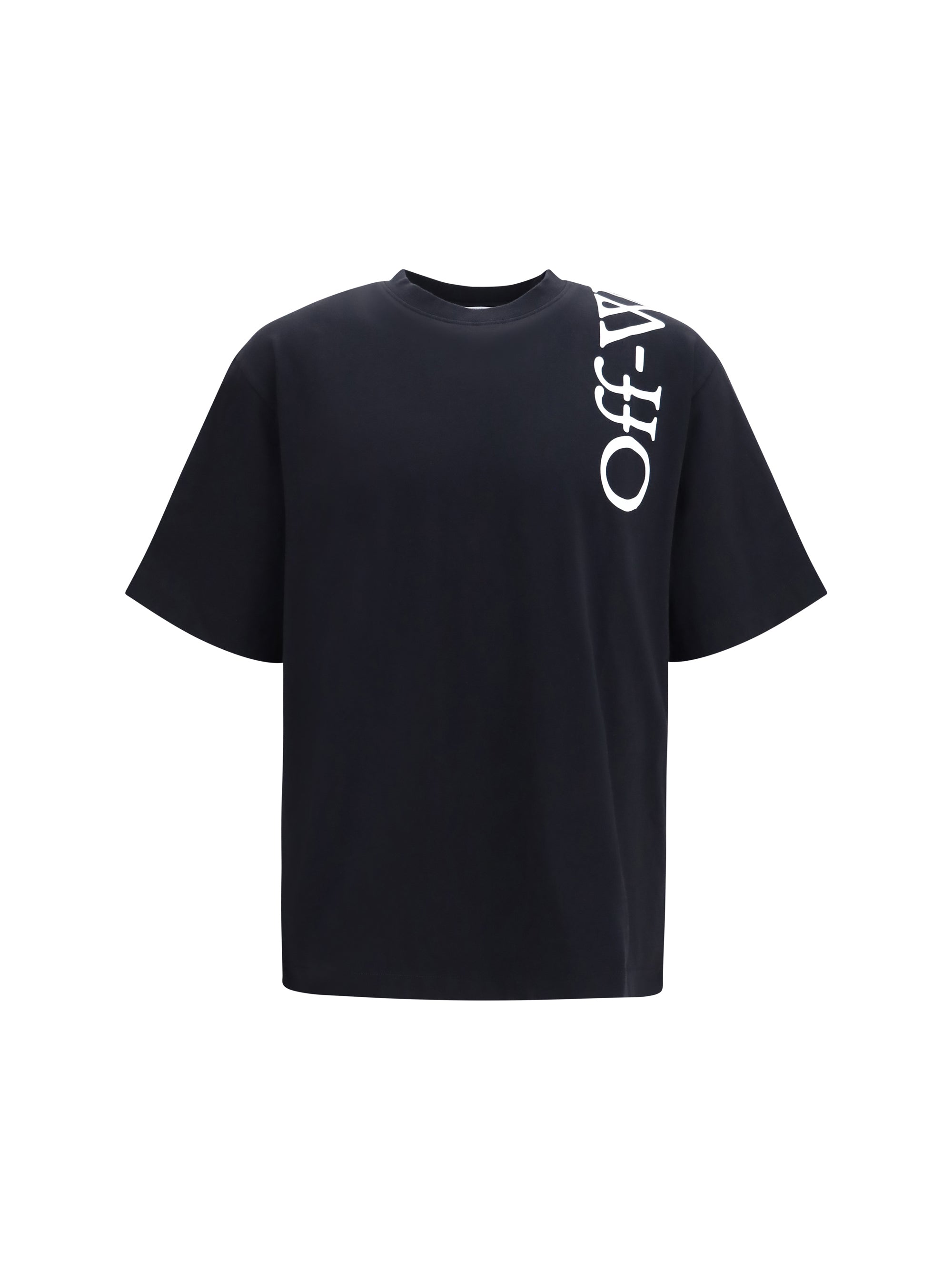 Off-White Vertical Bookish Logo Graphic T-Shirt — Black
