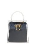 Ferragamo PVC and Leather Top Handle Bag — Black