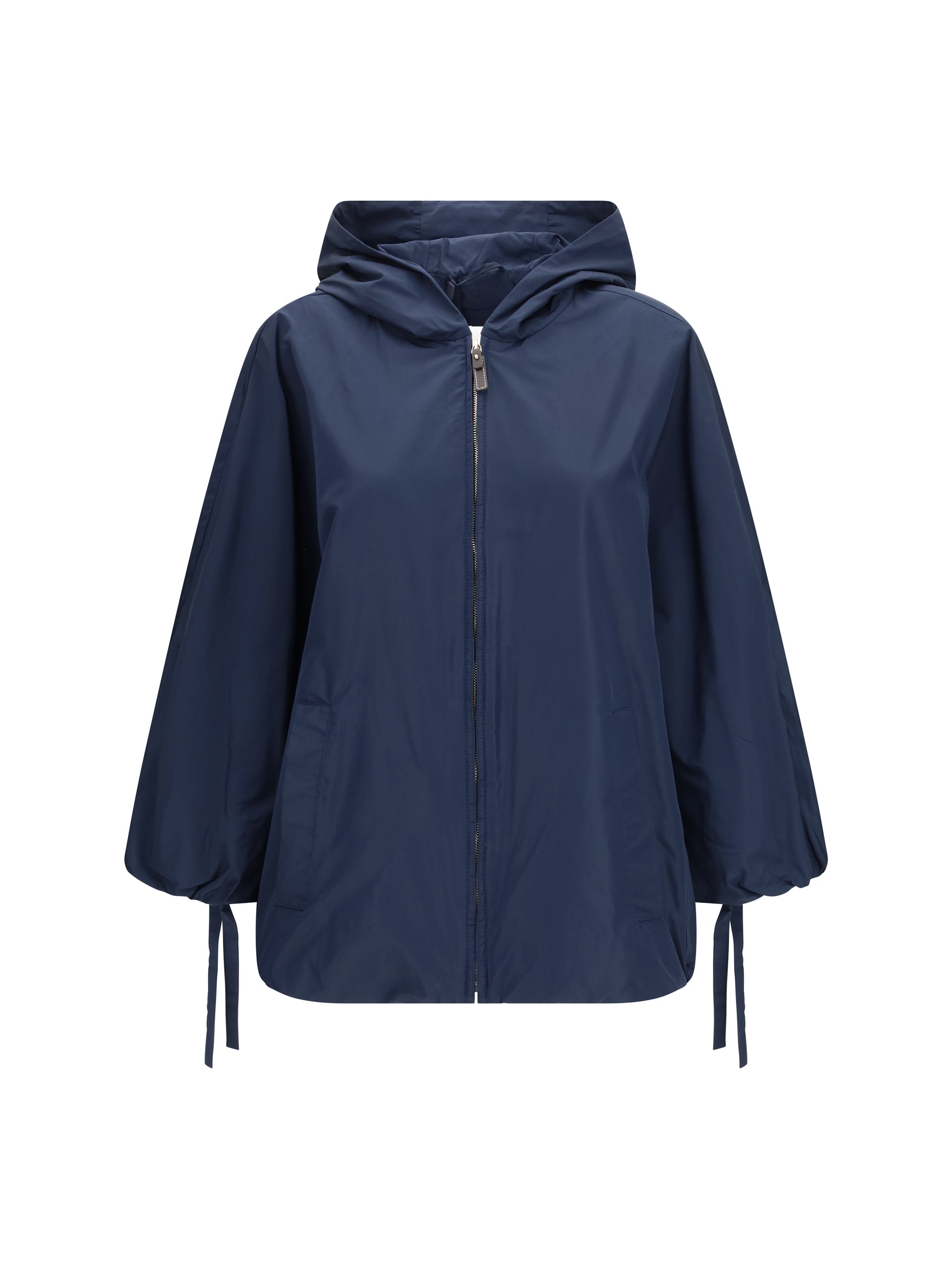 'S Maxmara Water-Repellent Taffeta Raincoat — Navy