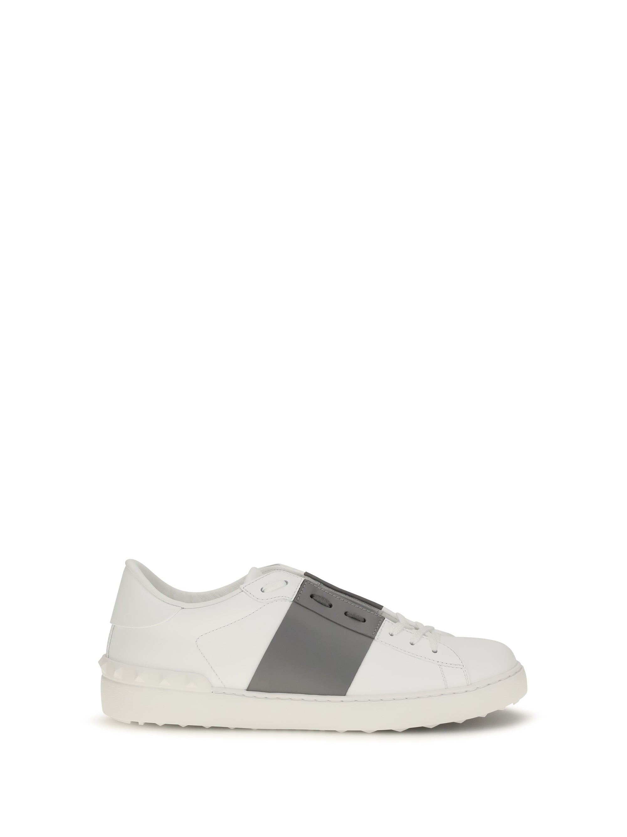 Valentino Garavani Contrasting Band Slip-On Sneaker — White