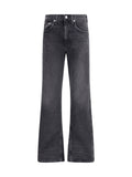 Agolde Mid-Rise Kick Boot Jeans — Black