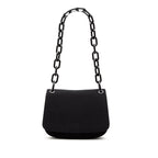 Canvas Lucite Chain Shoulder Bag