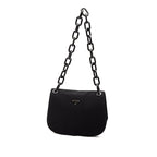 Canvas Lucite Chain Shoulder Bag