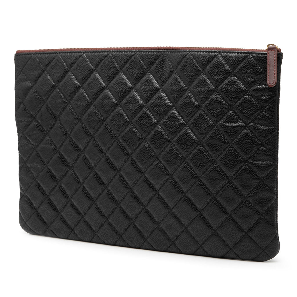 Large Quilted Caviar O Case Clutch