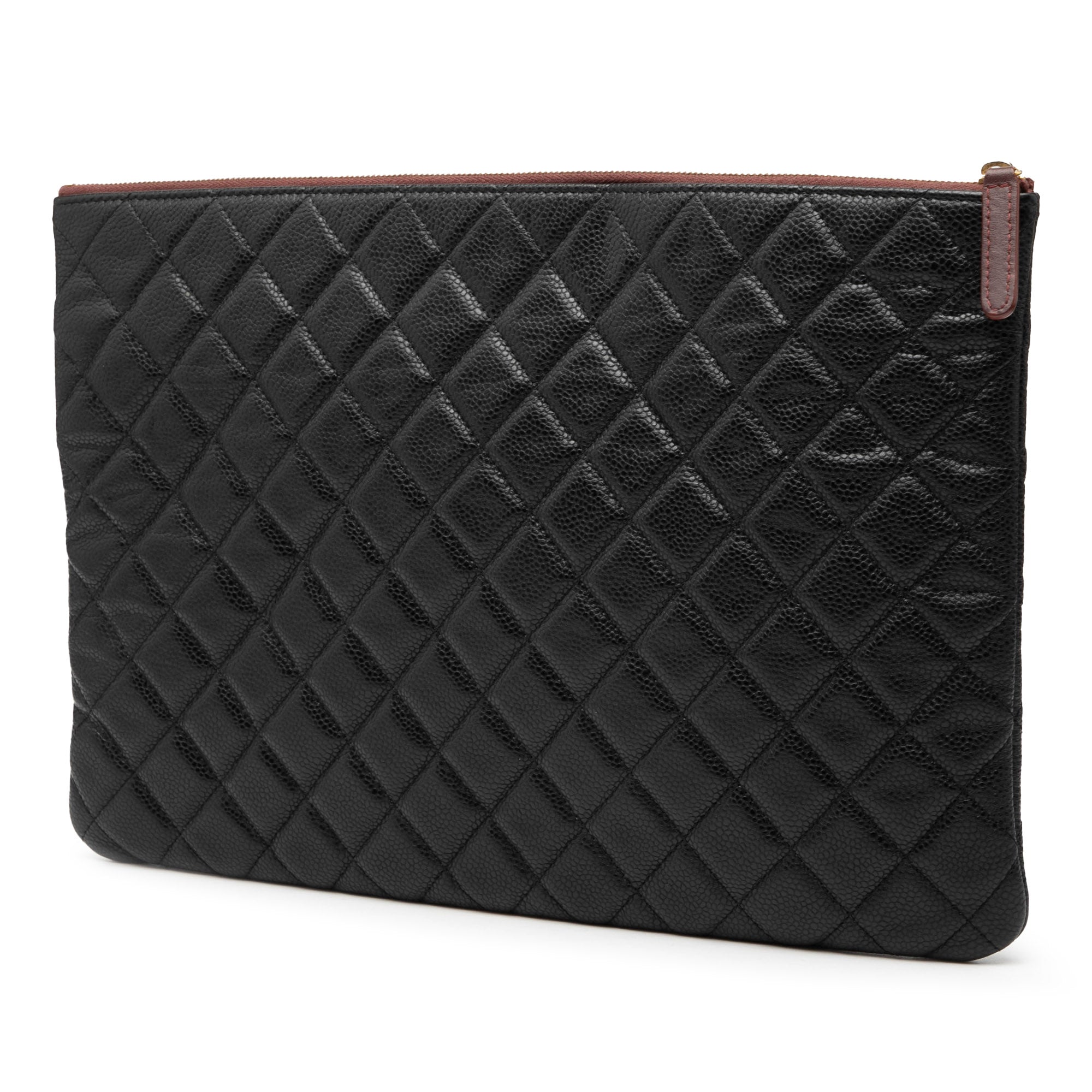 Large Quilted Caviar O Case Clutch