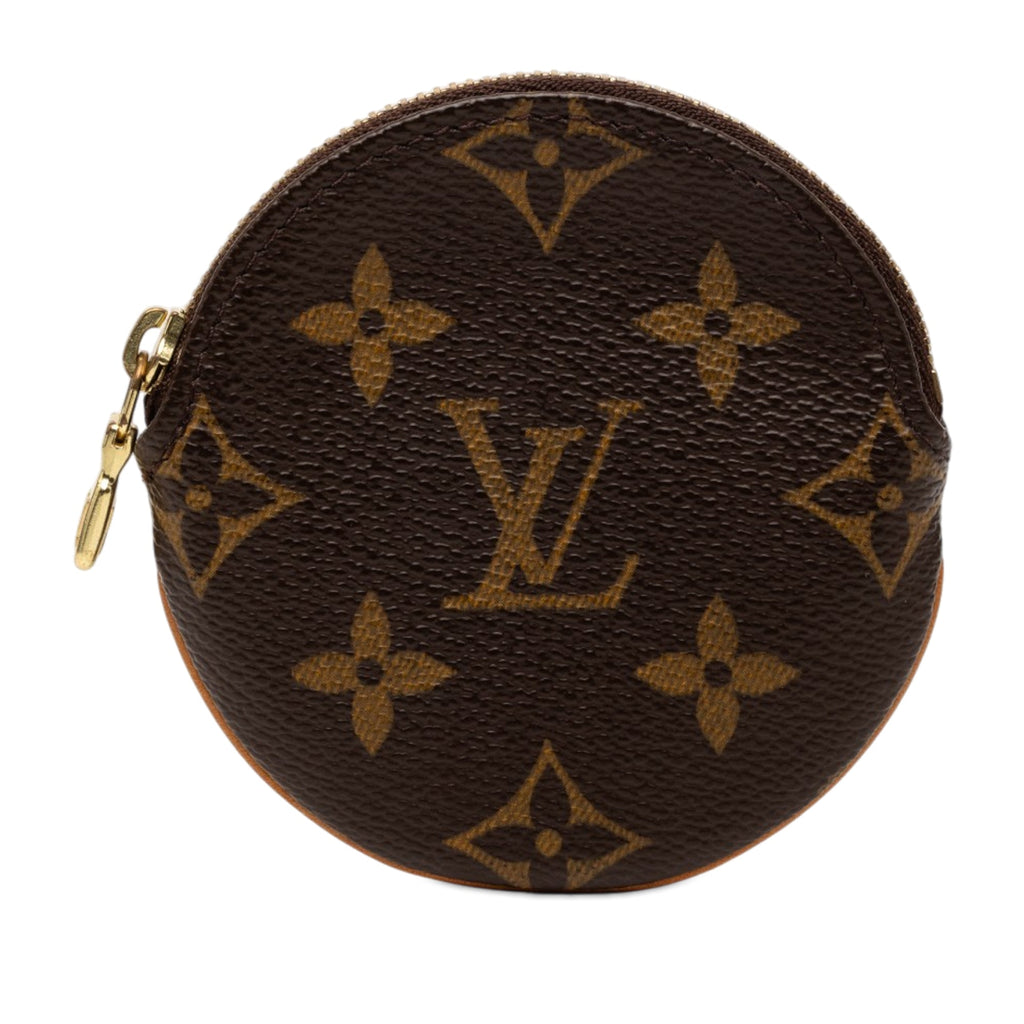 Monogram Round Coin Pouch