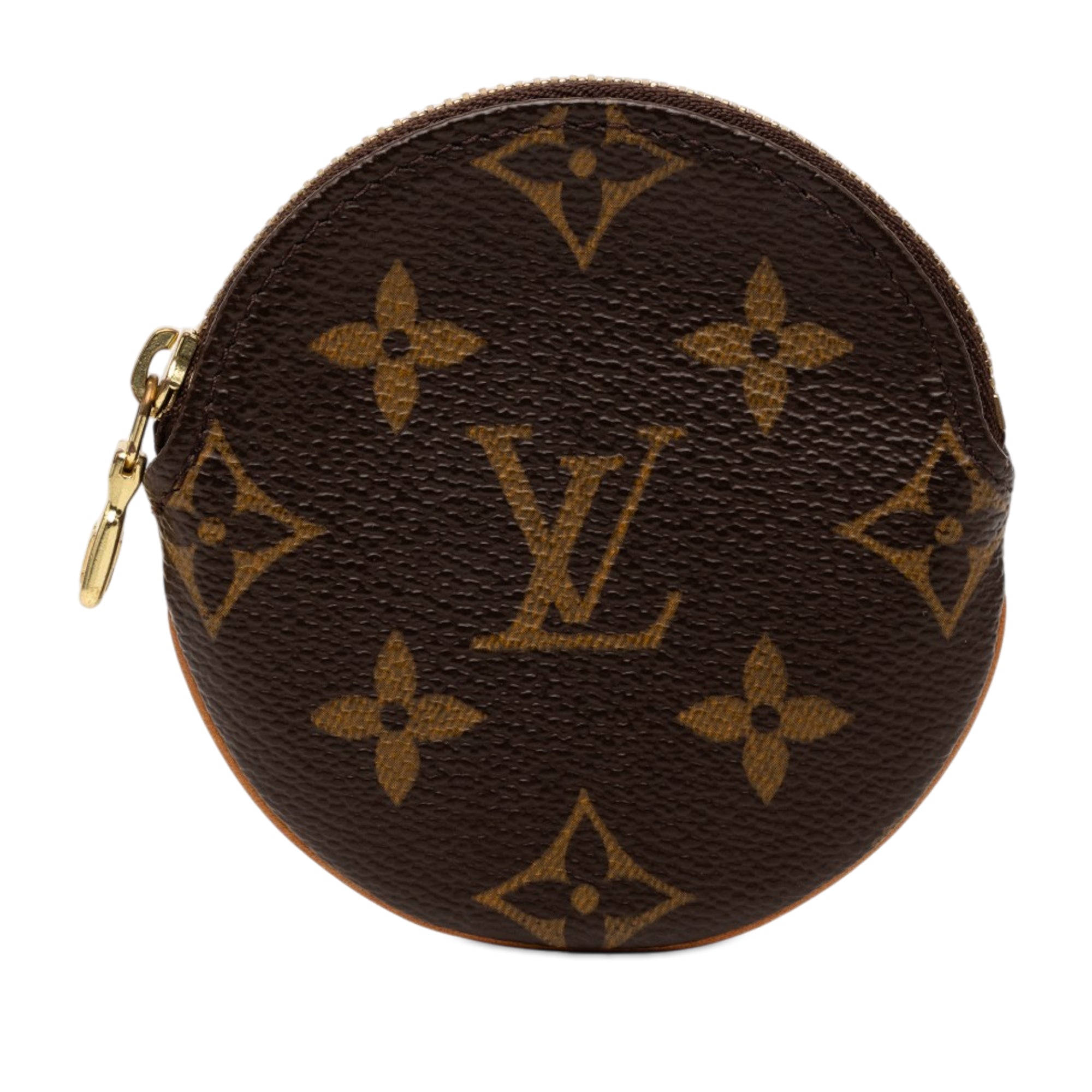 Monogram Round Coin Pouch