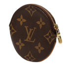 Monogram Round Coin Pouch