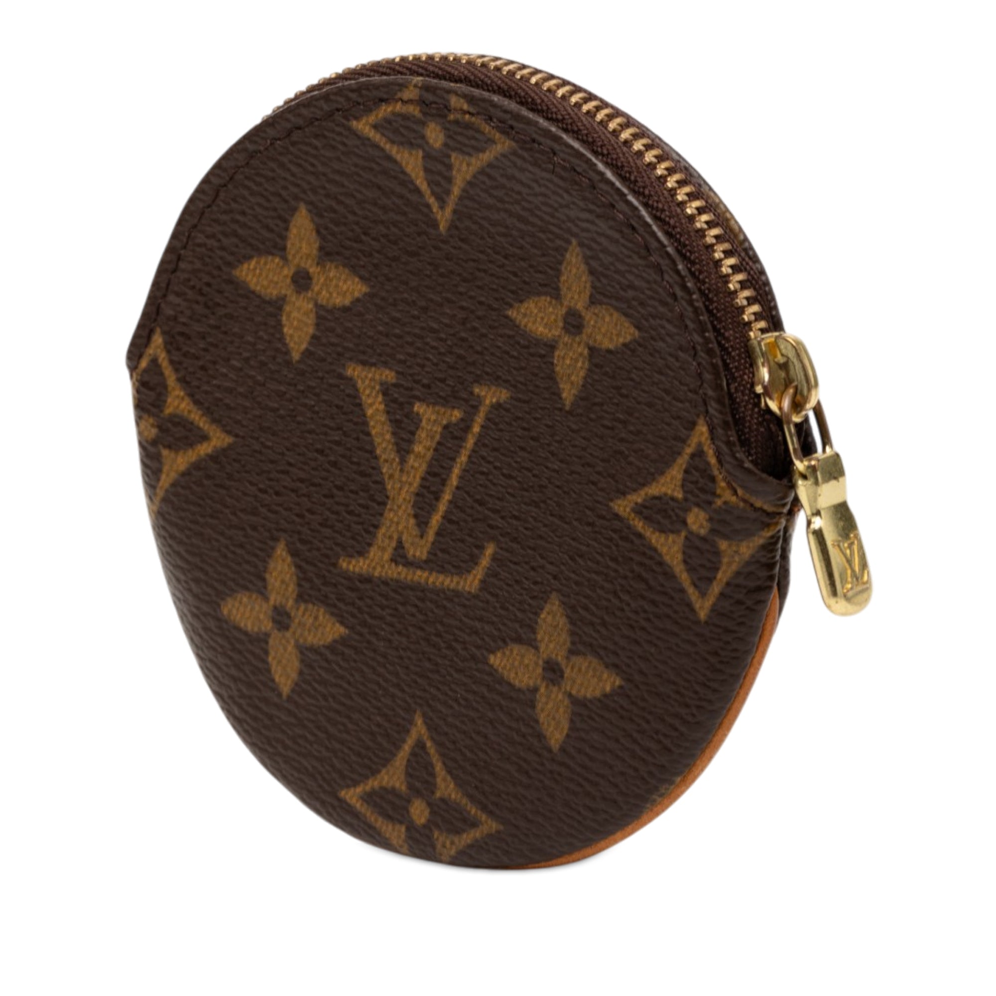 Monogram Round Coin Pouch