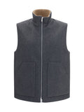 Lardini Wool and Cashmere Vest — Gray