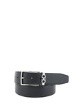 Ferragamo Reversible Gancini-Embellished Belt — Black