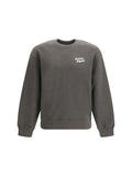 Maison Kitsuné Logo-Embroidered Cotton Sweatshirt — Gray