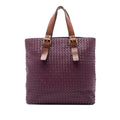 Bicolor Nappa Intrecciato Belt Strap Tote